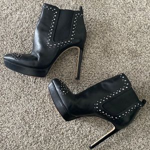 Western stud platform bootie